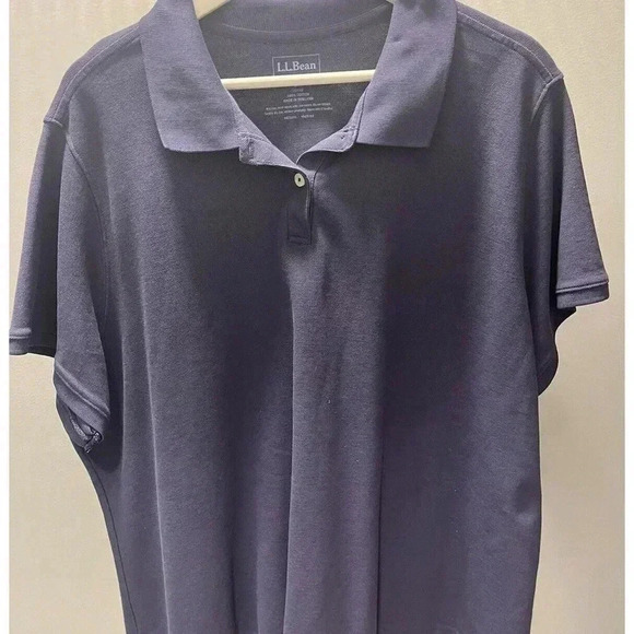 LL Bean Relaxed Fit Womens Solid Purple Short Sleeve Collared Polo Shirt Size 3X - Picture 1 of 5